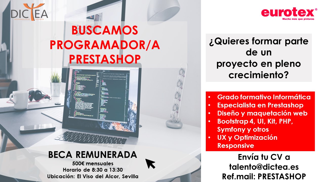 Oferta de empleo: Programador/a Prestashop